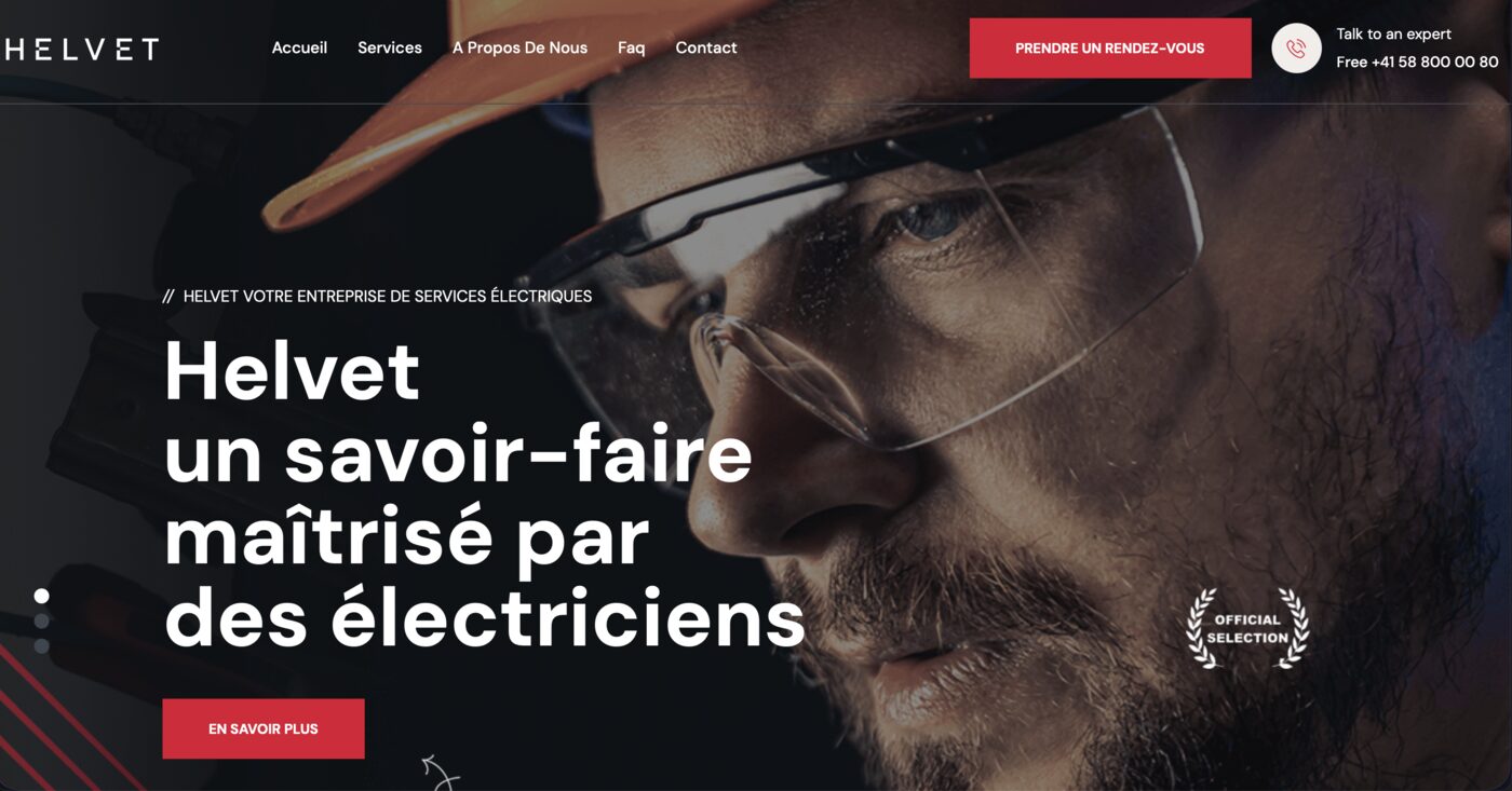 Site web Helvet réalisé par netVD
