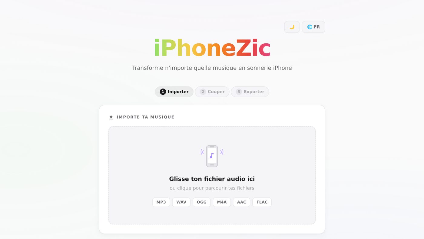Application web iPhoneZic réalisée par netVD