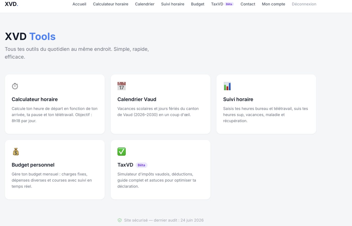 Site web XVD Tools réalisé par netVD